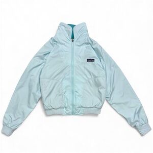 Vintage Patagonia Reversible Bomber Jacket XS Teal Mint Shelled Synchilla Rare